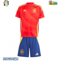 Spania Hjemmedraktsett Barn EM 2024 Kortermet (+ Korte bukser)